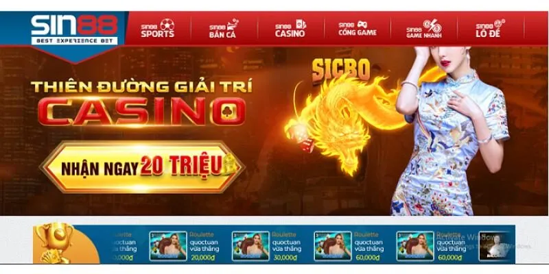 T&igrave;m kiếm trang web Sin88