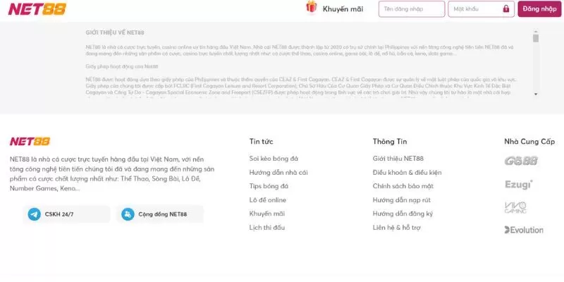 Net88 cam kết hoạt động ho&agrave;n to&agrave;n hợp ph&aacute;p, đẳng cấp