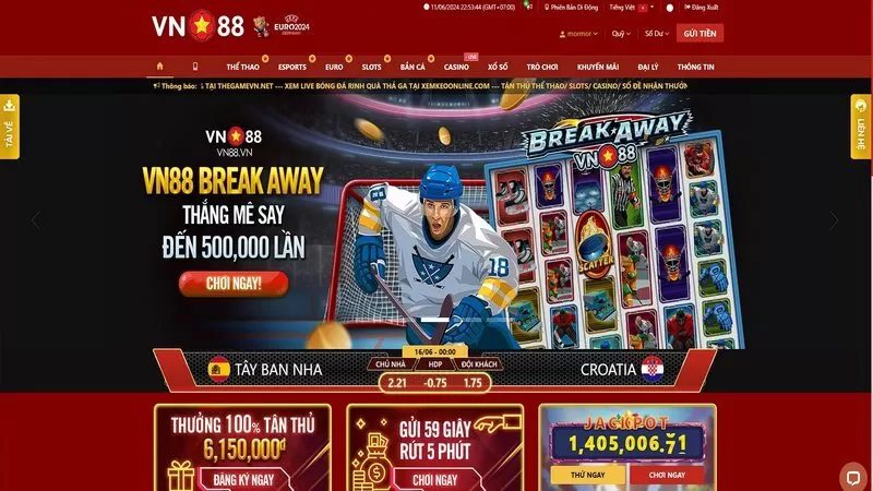 Đường link truy cập ch&iacute;nh thức của nh&agrave; c&aacute;i VN88